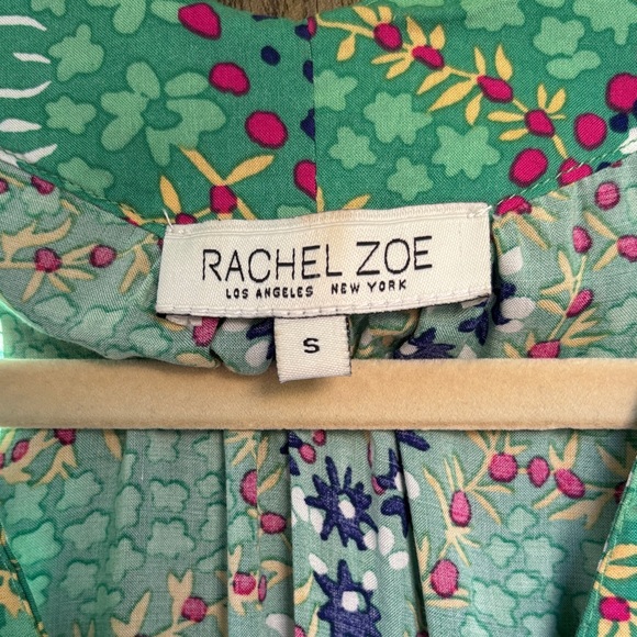 Rachel Zoe Green and Pink Patterned Blouse - Picture 2 of 5